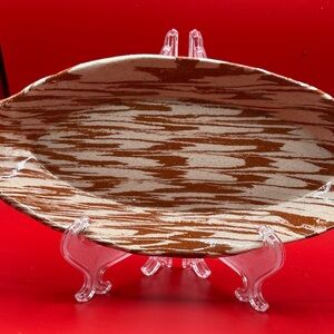 Rustic Oval Ceramic Plate
